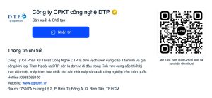 Liên hệ Zalo OA của Công ty CPKTCN DTP