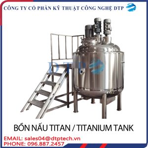 Bồn khuấy gia vị thực phậm titan chống ăn mòn