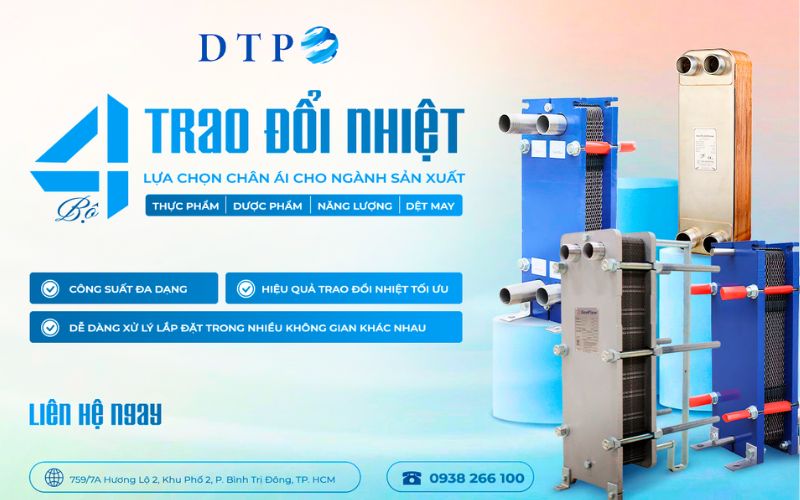 Bốn bộ trao đổi nhiệt dạng tấm
