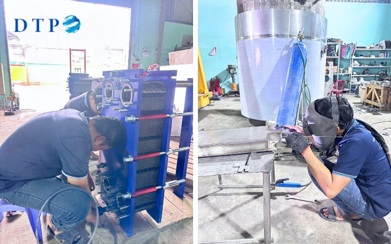 Sản xuất trao đổi nhiệt tại DTP TECH