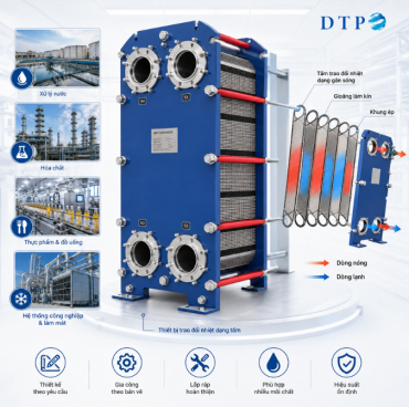 DTP TECH sản xuất trao đổi nhiệt dạng tấm